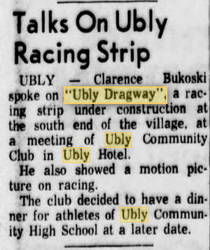 Ubly Dragway - APRIL 1963 ARTICLE ON OPENING